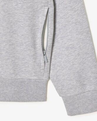 Zip-Up High Neck Fleece Sweatshirt Product Image