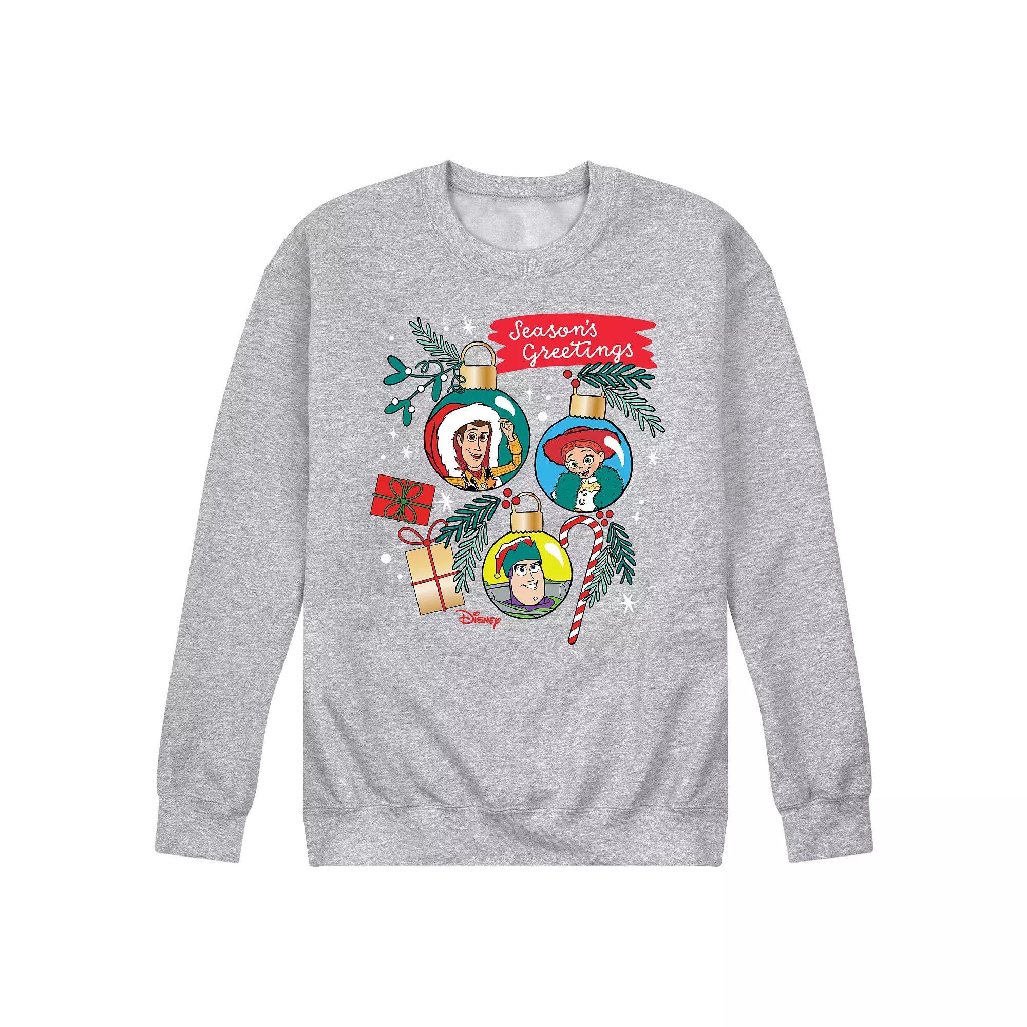 Disney / Pixar's Toy Story 4 Men's Seasons Greetings Fleece Sweatshirt, Size: Large, Gray Product Image