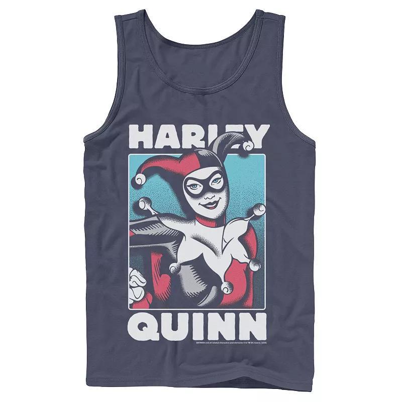 Men's DC Comics Harley Quinn Portrait Tank Top, Size: XL, Blue Product Image