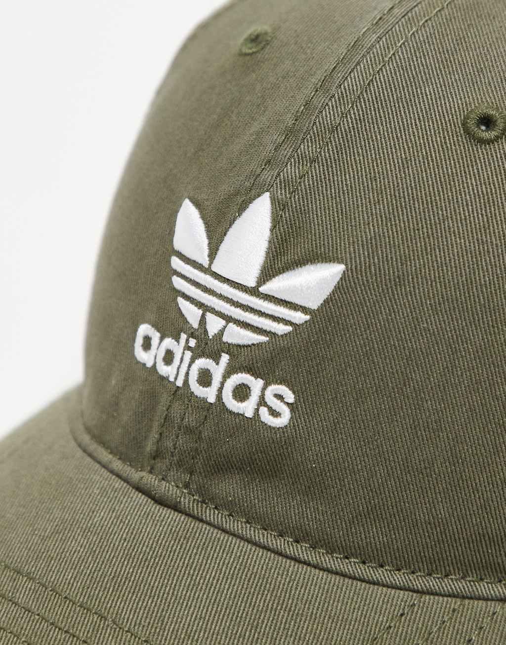 adidas Originals relaxed strapback cap in khaki Product Image