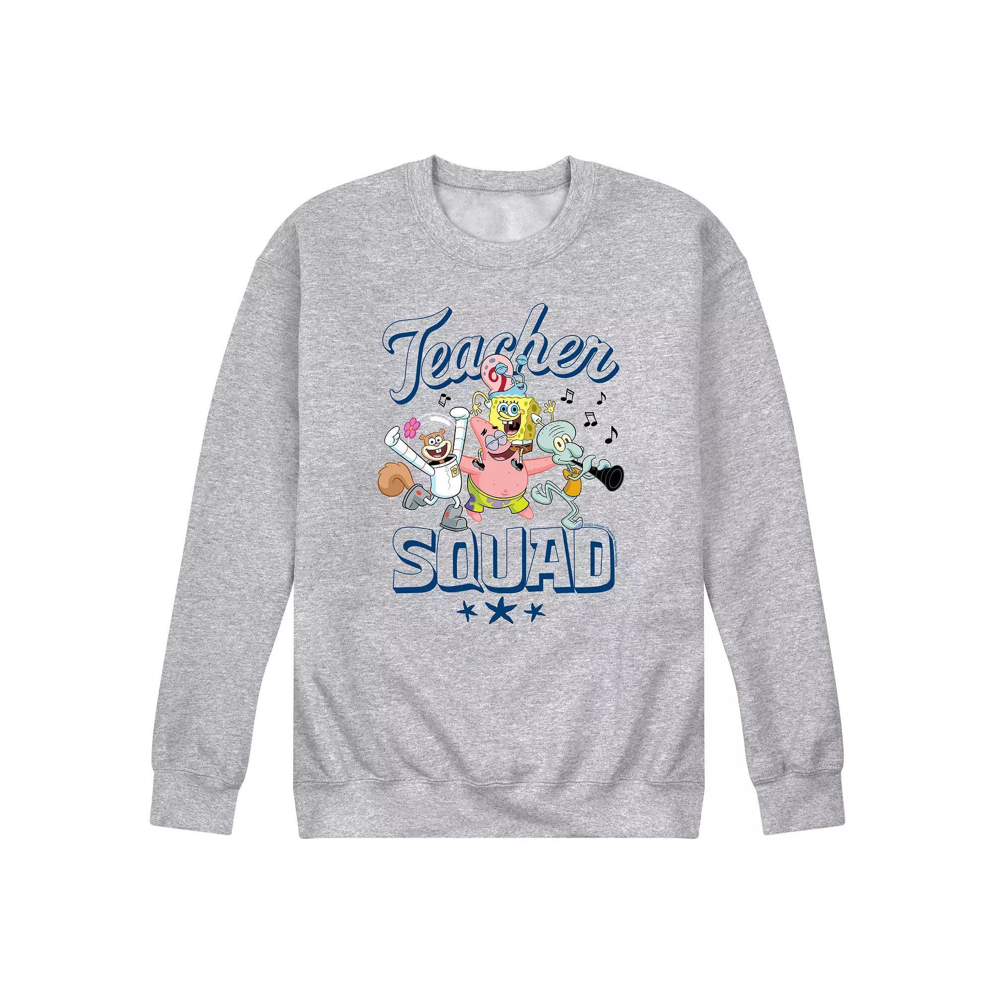 Men's SpongeBob SquarePants Teacher Squad Fleece Sweatshirt,  Product Image