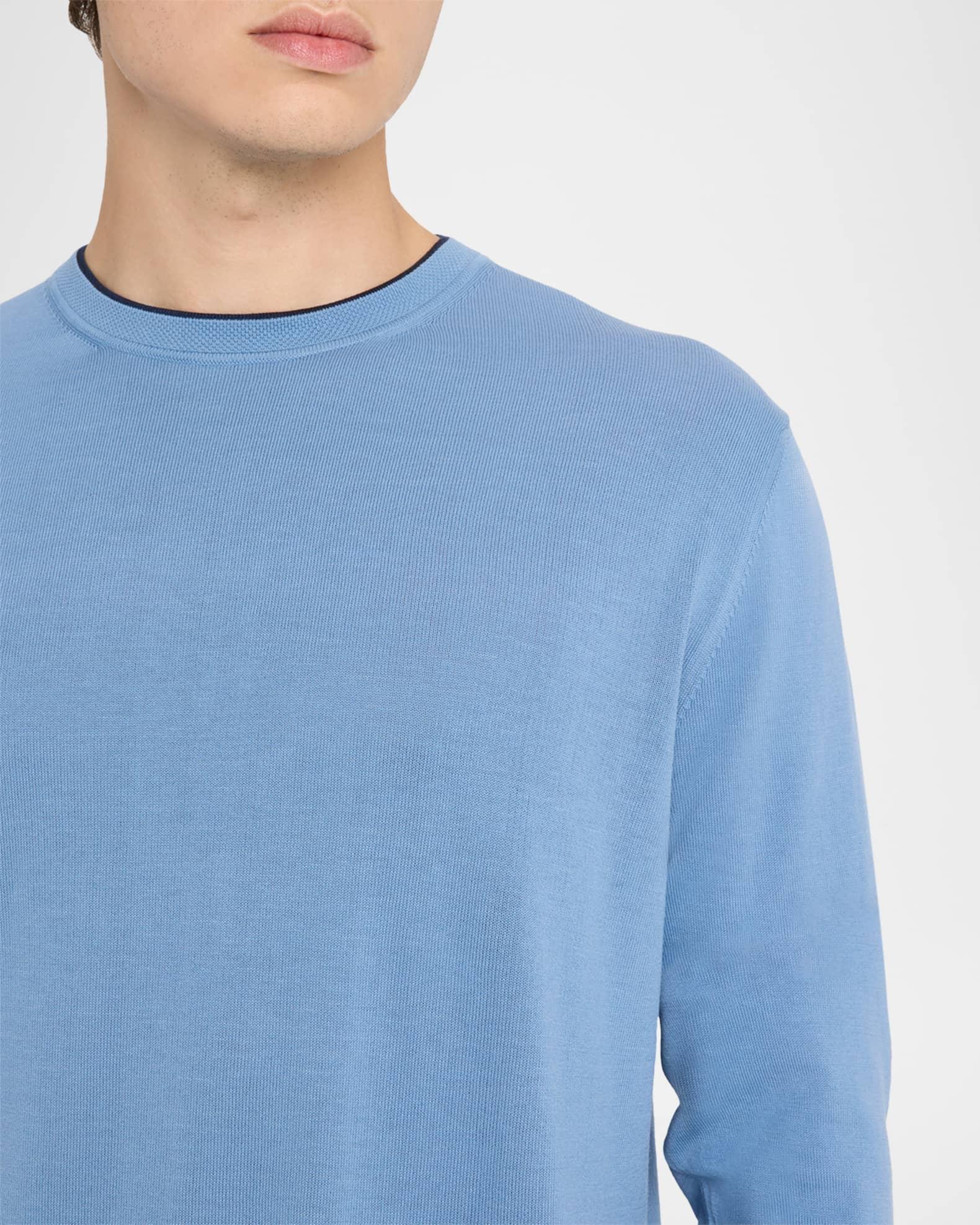 Men's Cotton Tipped Crewneck Sweater Product Image