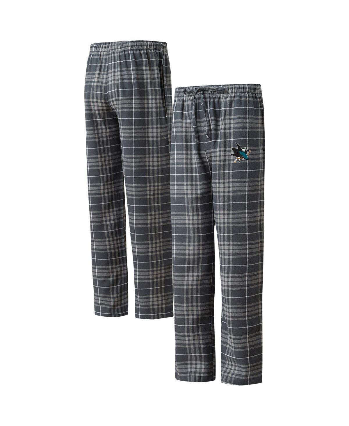 Mens Concepts Sport Charcoal/Gray San Jose Sharks Concord Flannel Sleep Pants Product Image