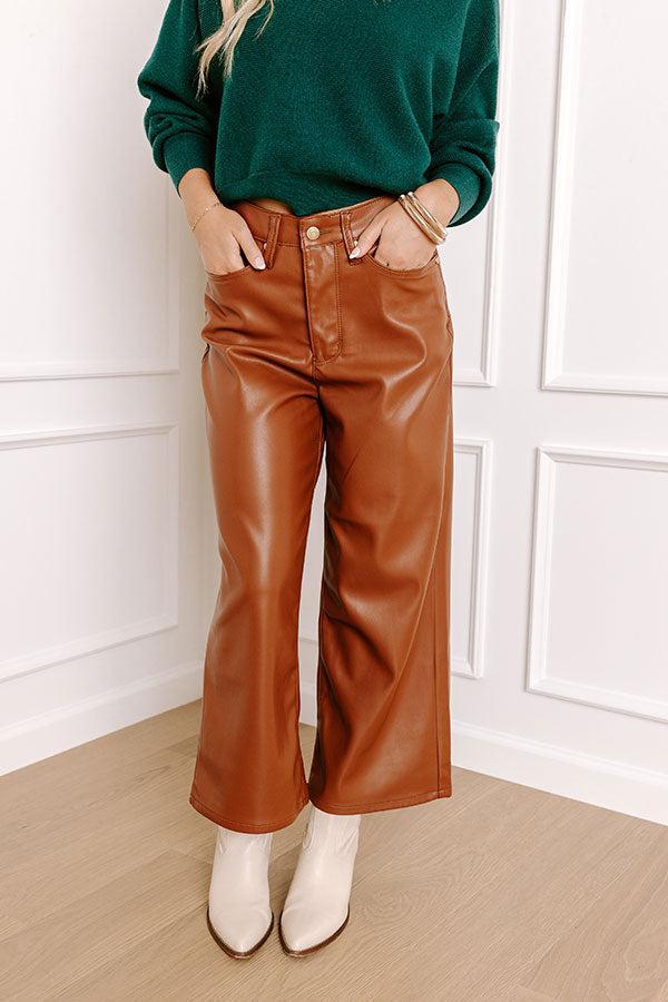 JUDY BLUE Autumn High Waist Faux Leather Pants Product Image