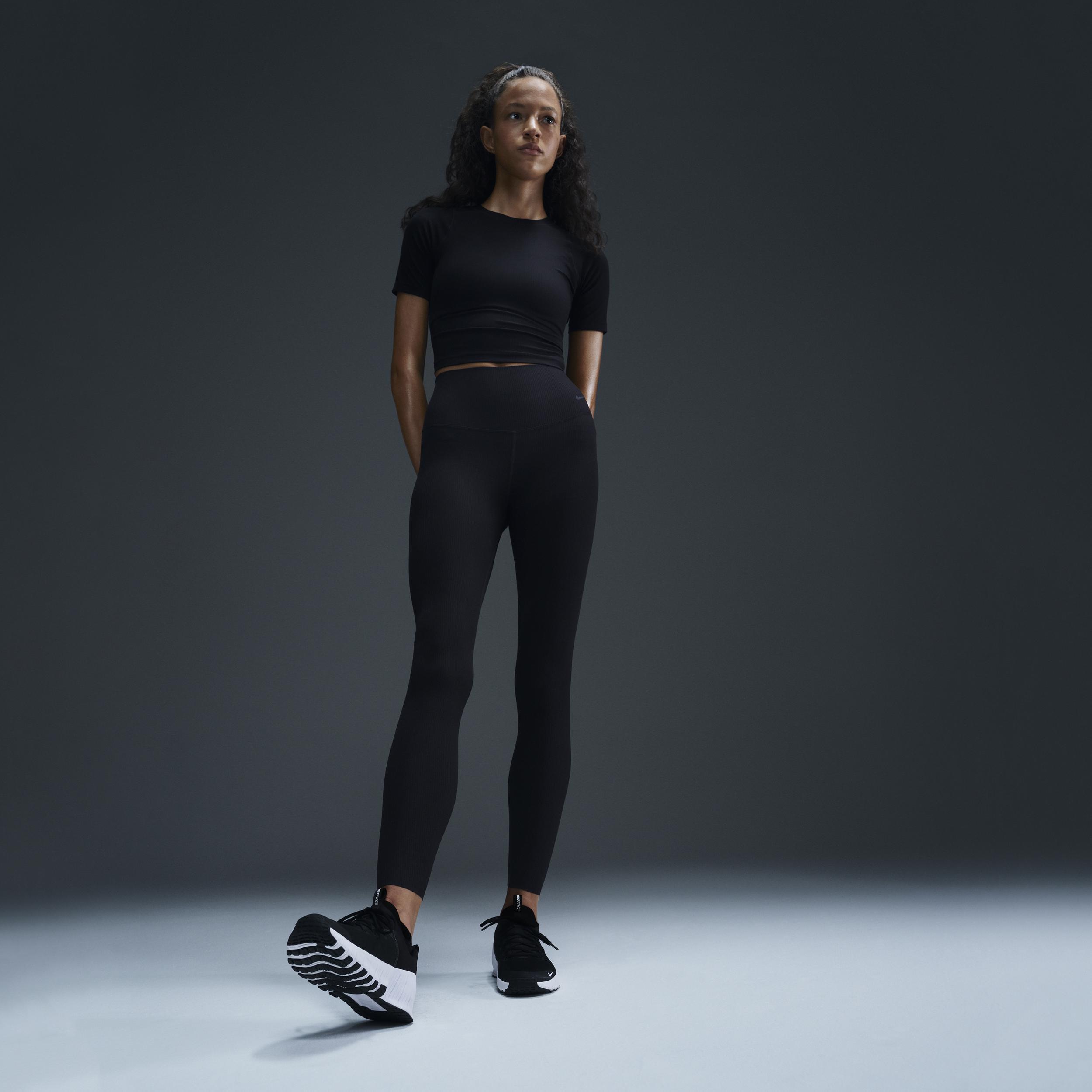 Nike Women's Zenvy Rib Gentle-Support High-Waisted 7/8 Leggings Product Image