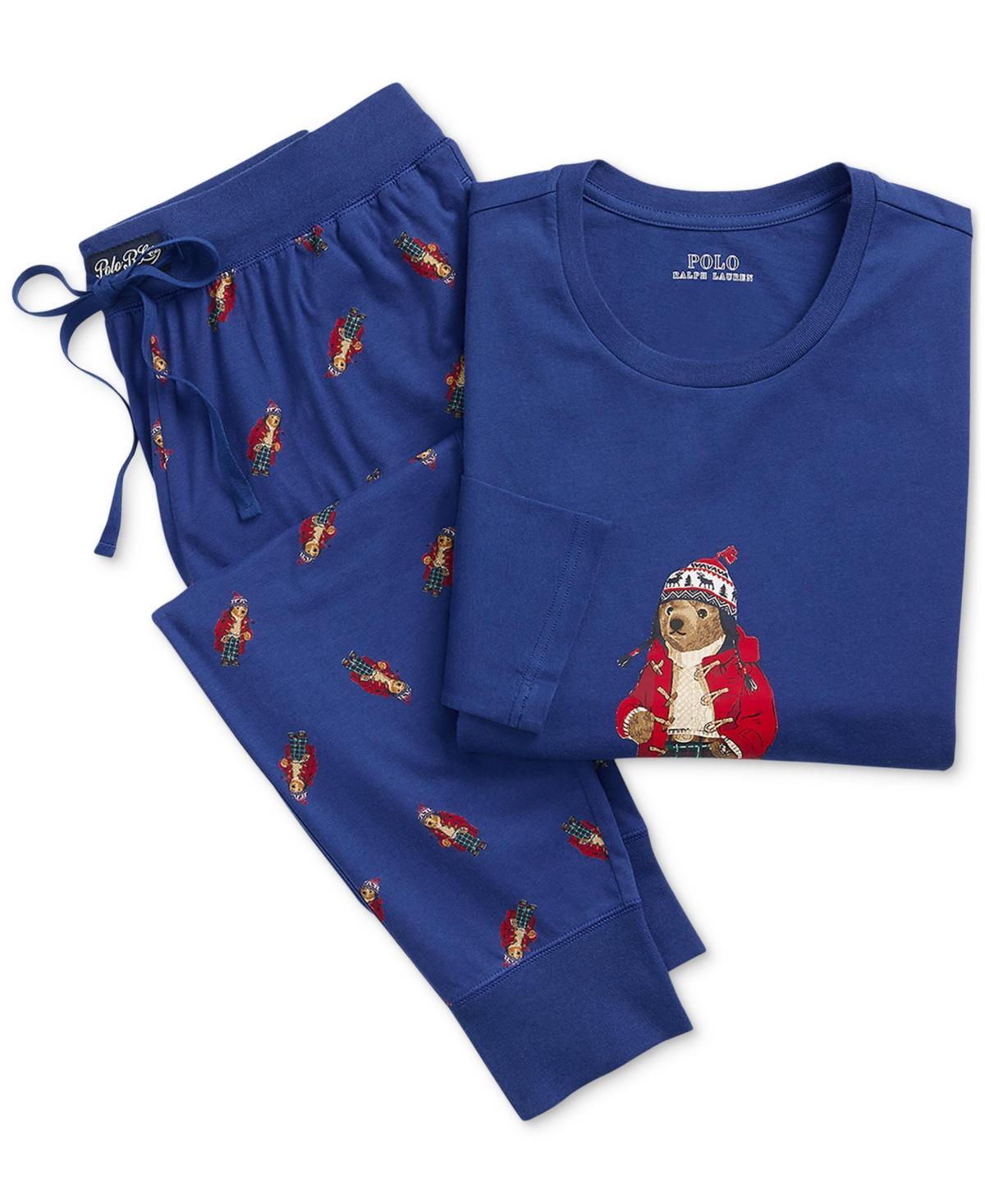 Polo Ralph Lauren Mens 2-Pc. Polo Bear Pajamas Set - POLO BLACK Product Image