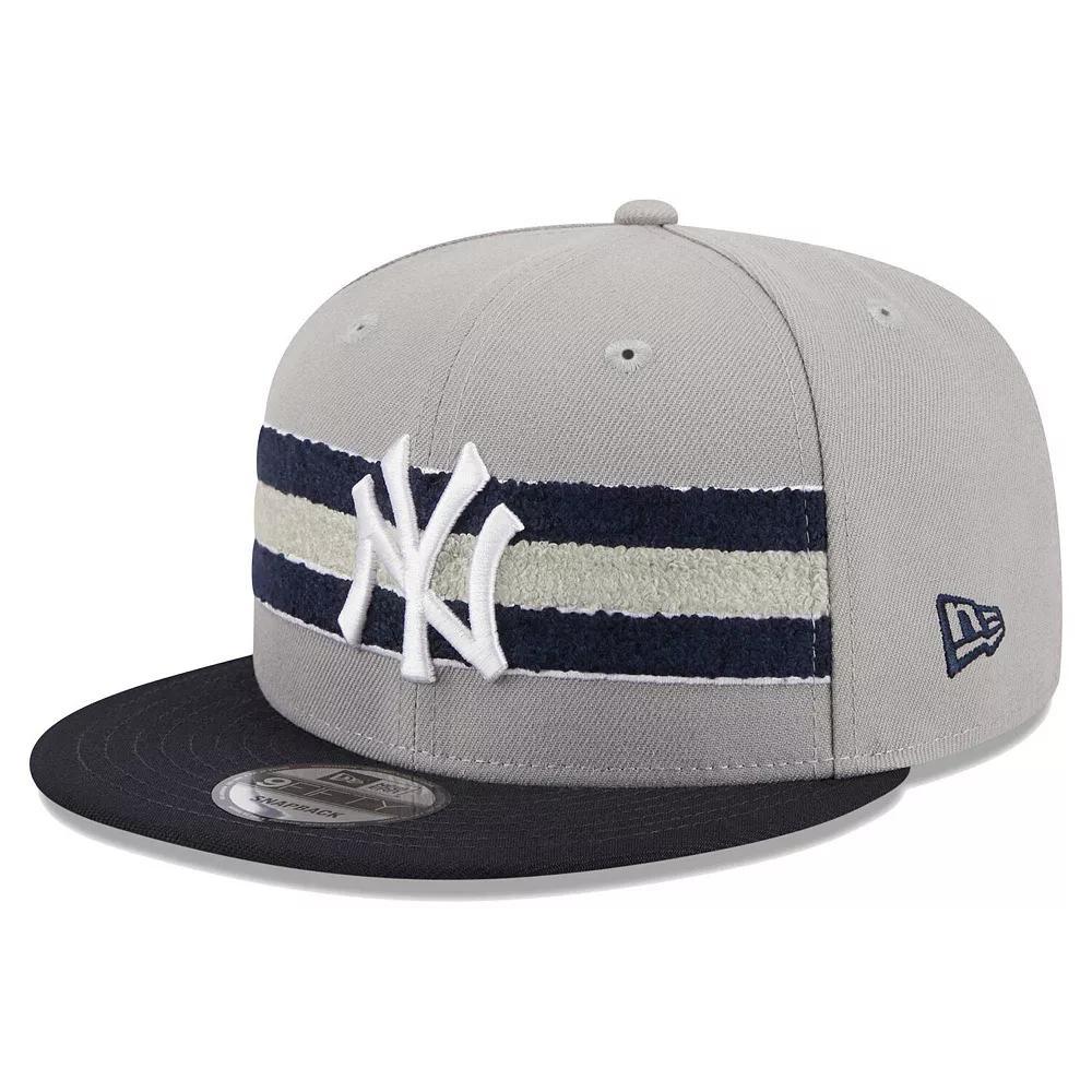 Men's New Era Gray/Navy New York Yankees Band 9FIFTY Snapback Hat, Grey Product Image