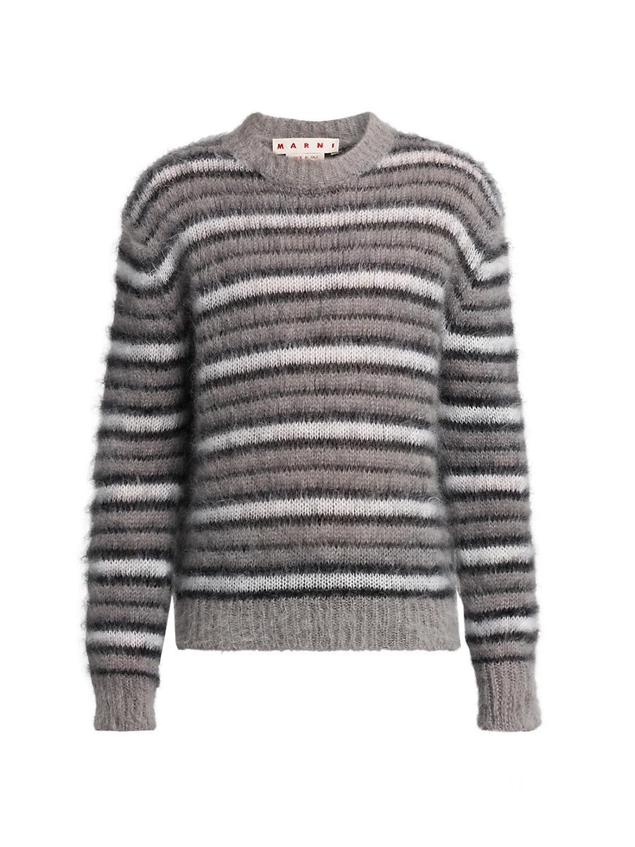 Mens Fuzzy Wuzzy Brushed Stripe Sweater Product Image