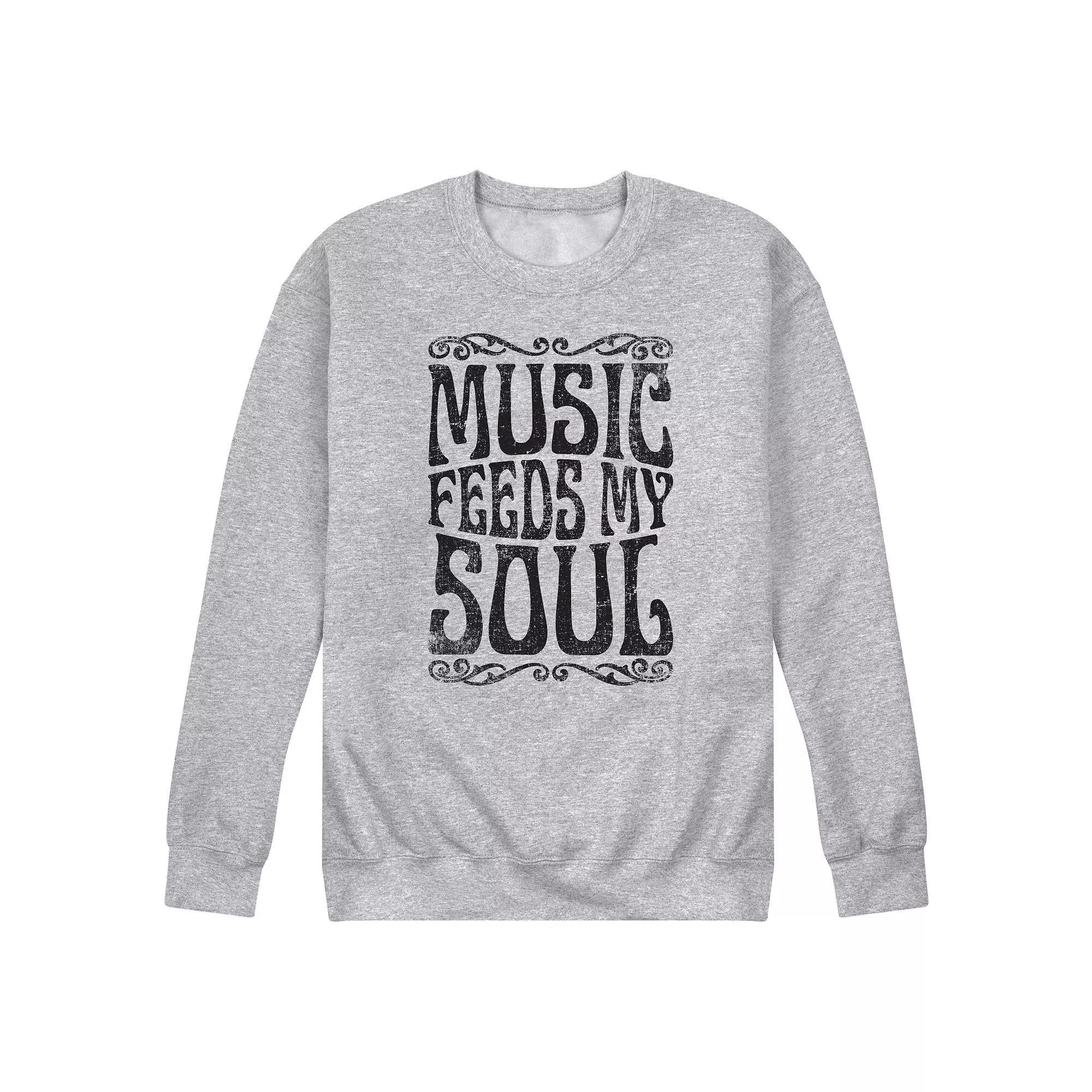 Men's Music Feeds My Soul Fleece Sweatshirt,  Product Image