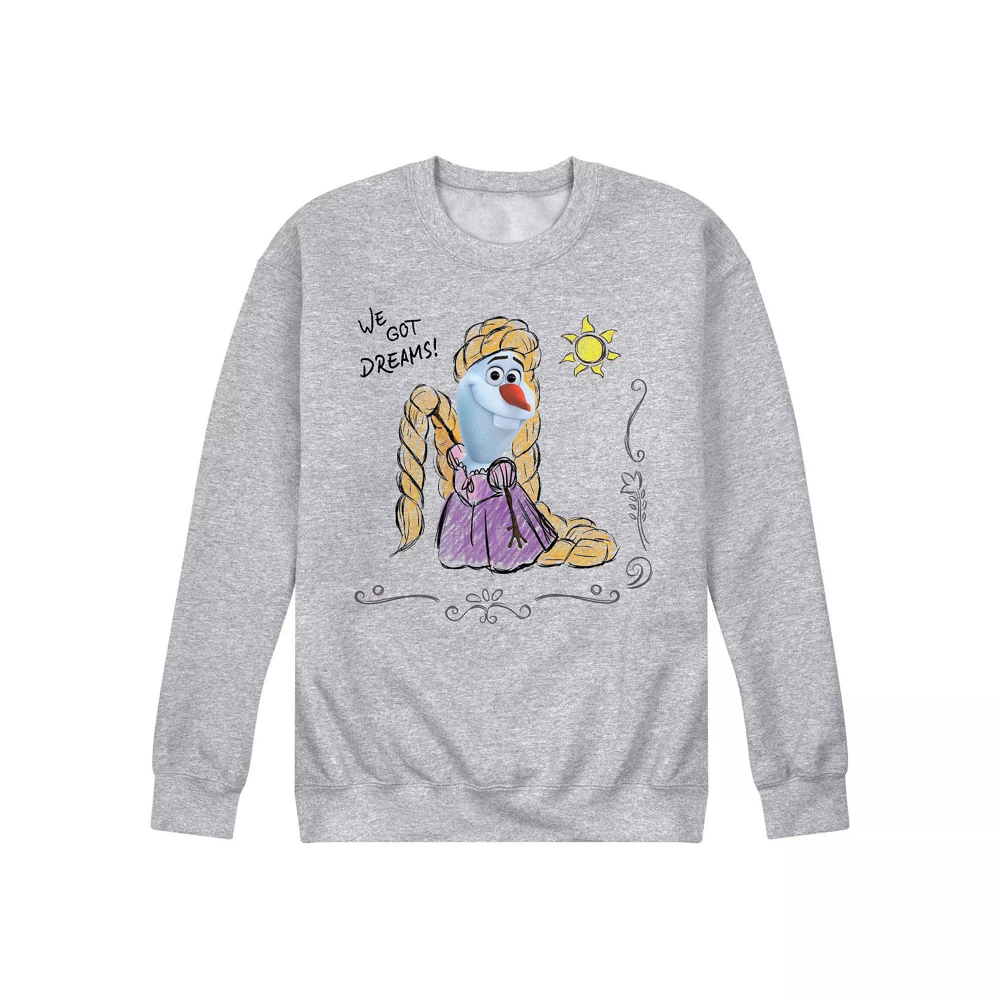 Disney's Frozen Men's Olaf Tangled Graphic Sweatshirt, Size: Medium, Gray Product Image