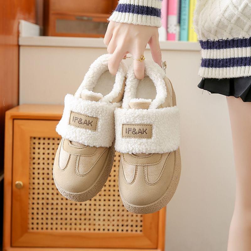 Platform Panel Fleece Sneakers Product Image