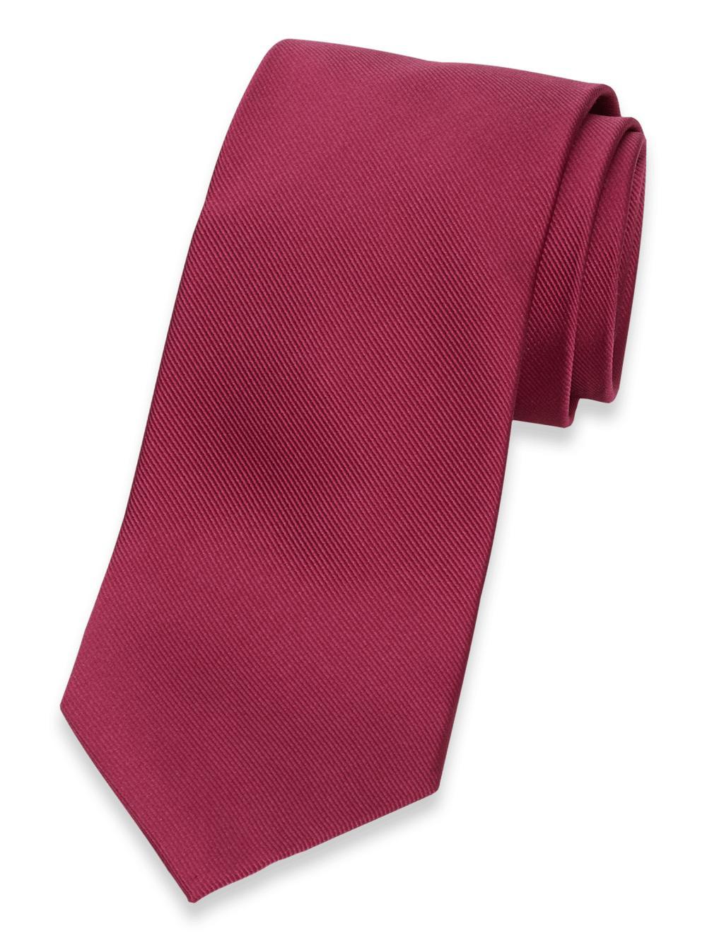 Solid Twill Woven Silk Tie - Pink Product Image