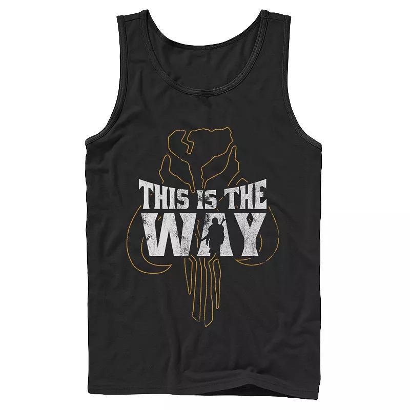 Men's Star Wars The Mandalorian This Is The Way Mythosaur Overlay Tank Top, Size: Large 30, Black Product Image