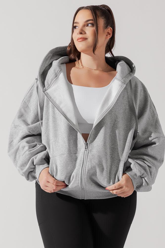 Zip Cloud Hoodie - Heather Grey Product Image