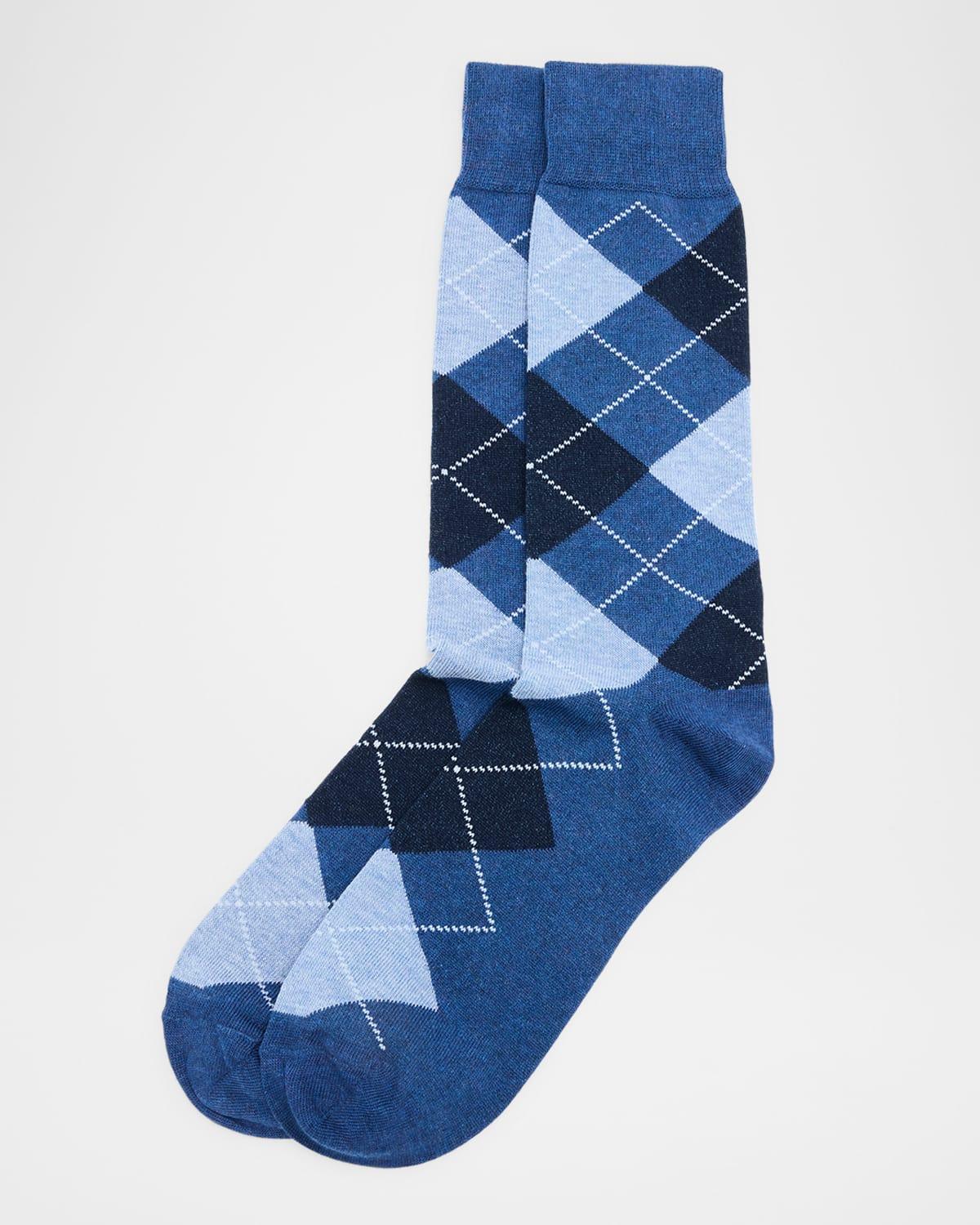 Mens Argyle Crew Socks Product Image