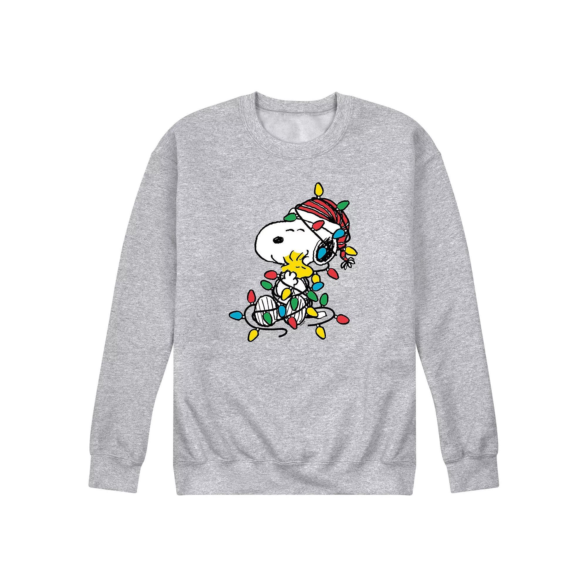 Men's Peanuts Christmas Lights Sweatshirt,  Product Image