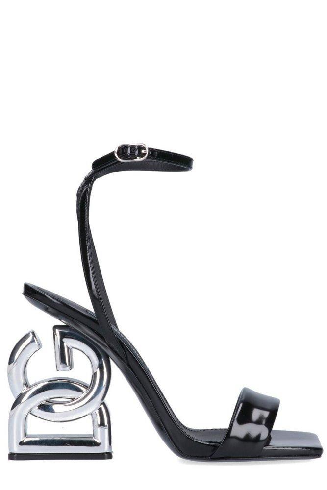 DOLCE & GABBANA Black Open Toe Sandals Product Image