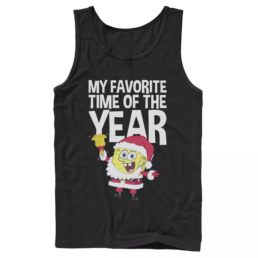 Men's Nickelodeon Spongebob Squarepants Santa Christmas Favorite Time Graphic Tank Top,  Product Image
