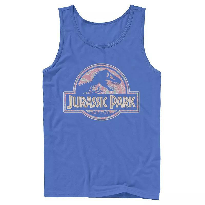 Men's Jurassic Park Floral Mandala Circle Logo Tank Top,  Product Image