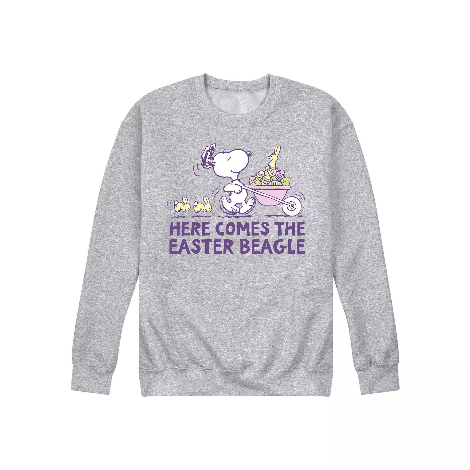 Men's Peanuts Easter Bunny Helper Fleece Sweatshirt,  Product Image