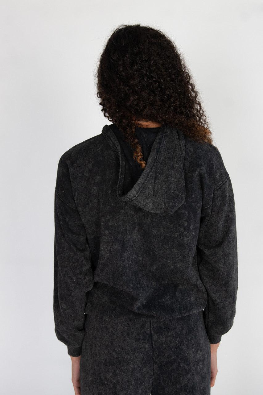 Stone Wash Oversized Zip Up Hoodie Product Image