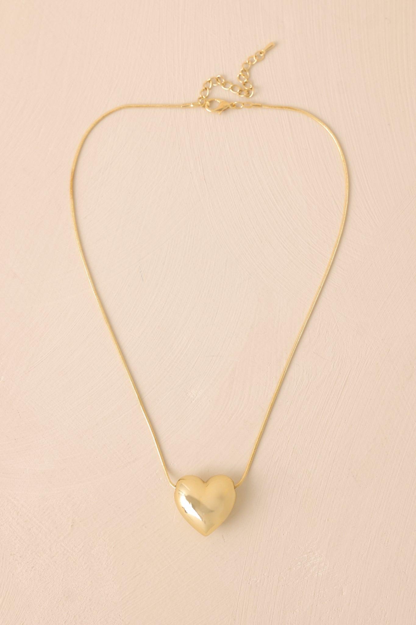 The Dreamer In Me Gold Heart Pendant Necklace Product Image