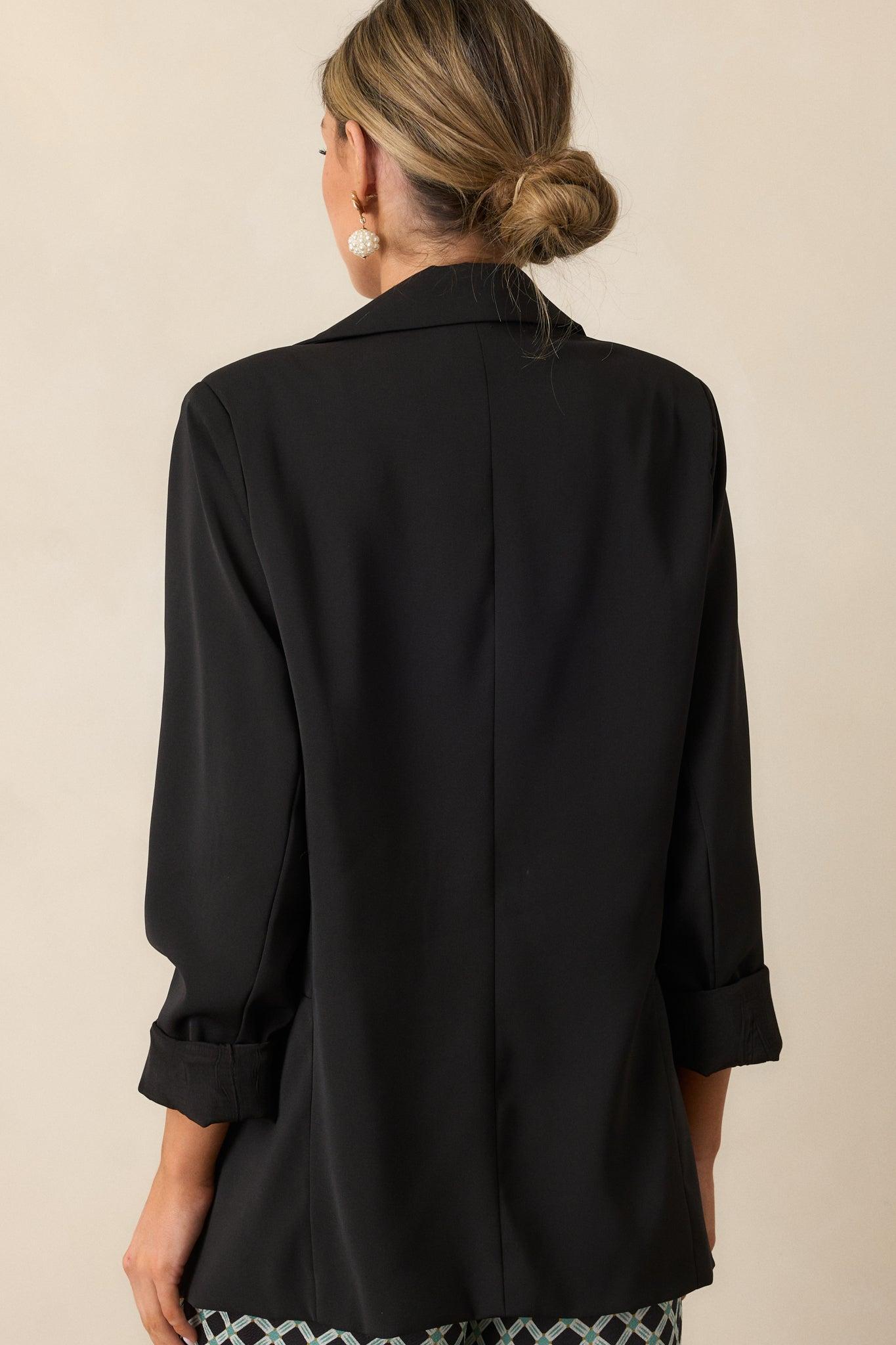 Radiant Horizons Black Oversized Blazer Product Image
