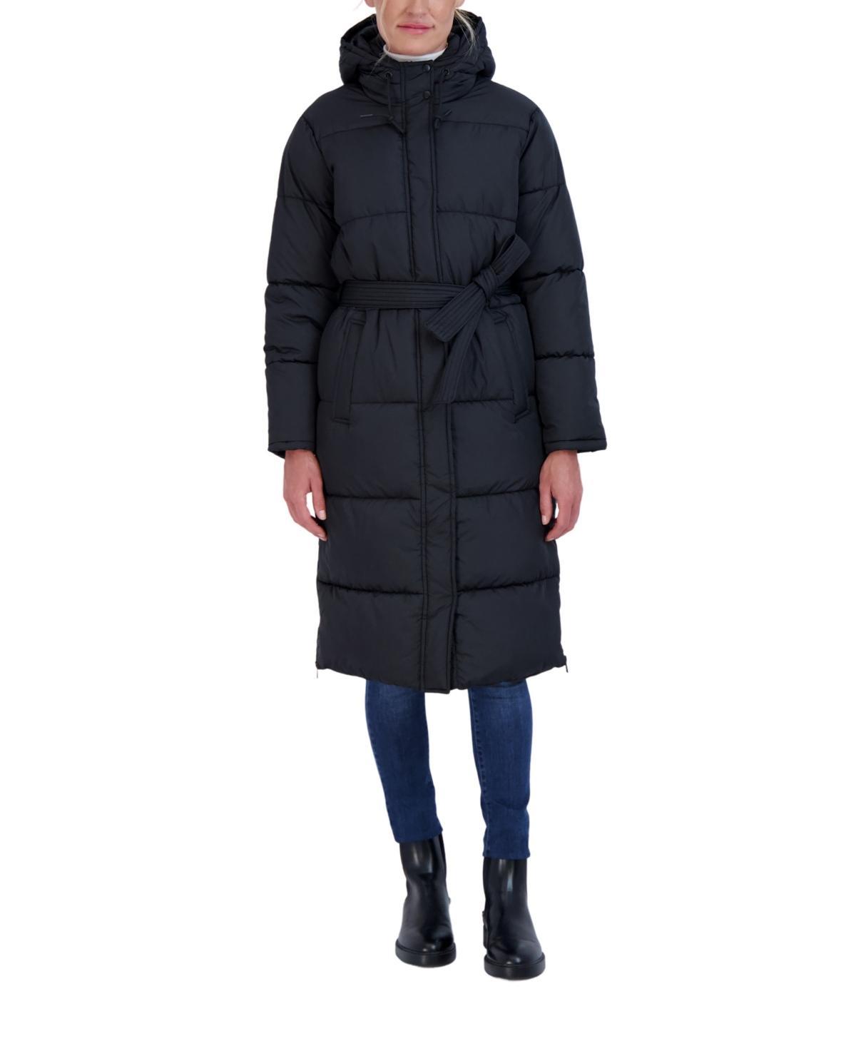 Womens Sebby Collection Long Puffer Jacket Product Image