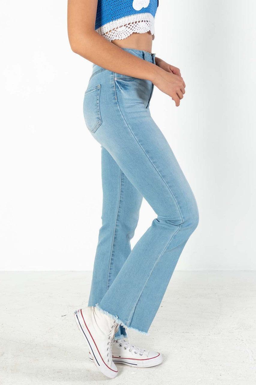 Light Wash Flare Jeans Product Image