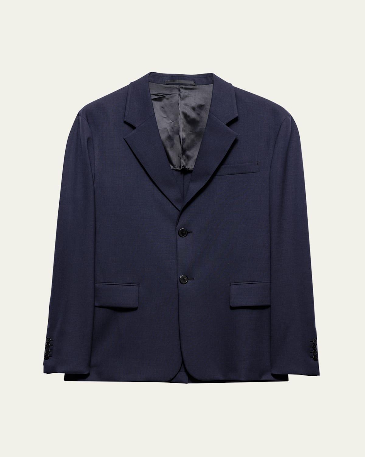 Mens Stretch Wool Blazer Product Image