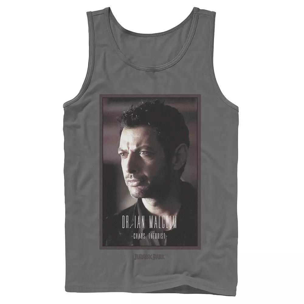 Men's Jurassic Park Dr. Ian Malcolm Chaos Theorist Graphic Tank Top,  Product Image