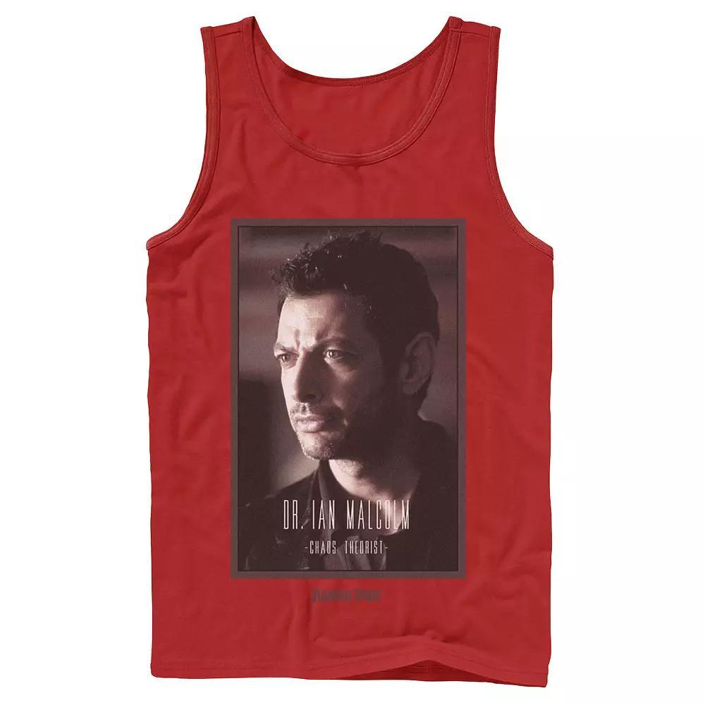 Men's Jurassic Park Dr. Ian Malcolm Chaos Theorist Graphic Tank Top,  Product Image