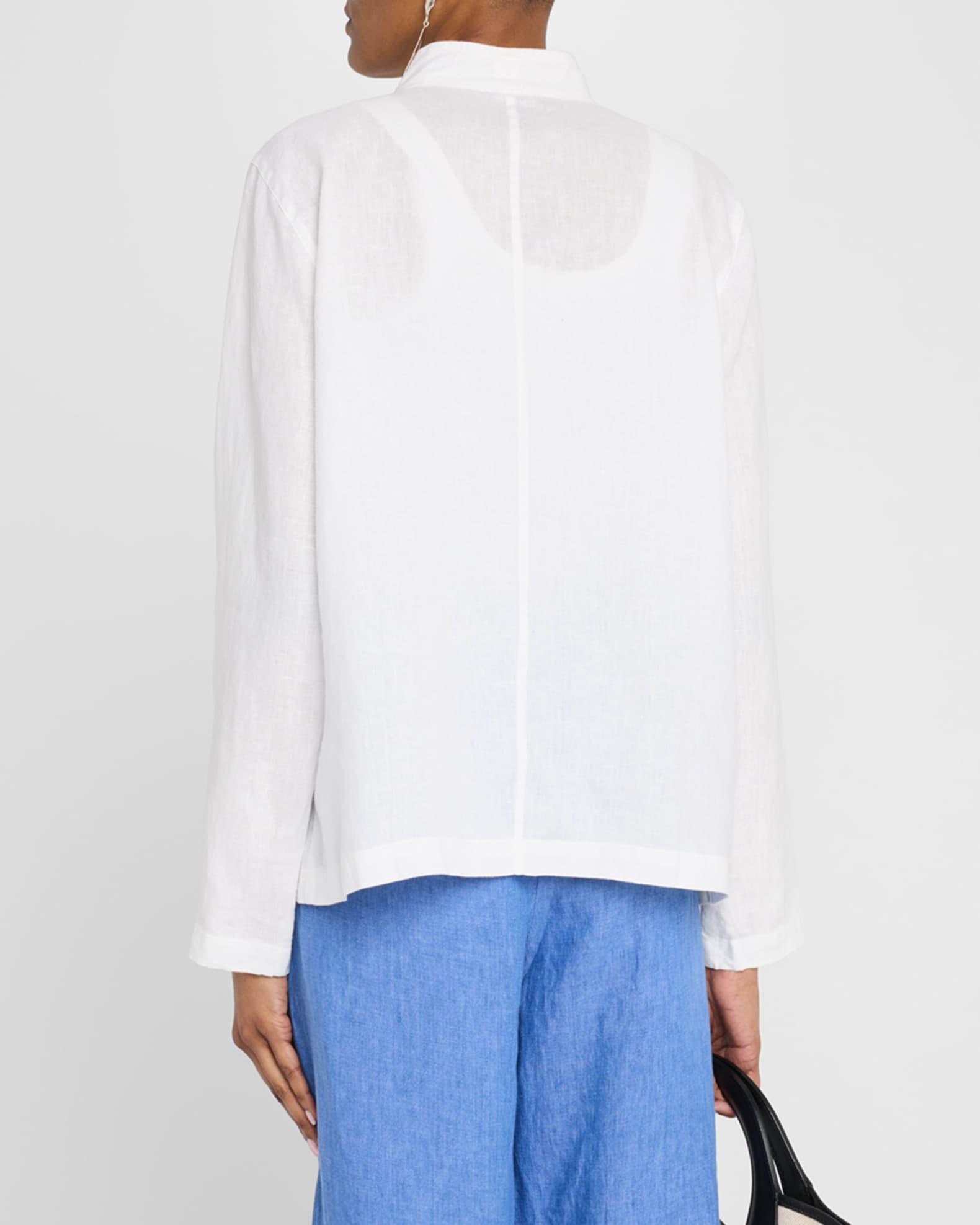 Single-Button Organic Linen Jacket Product Image