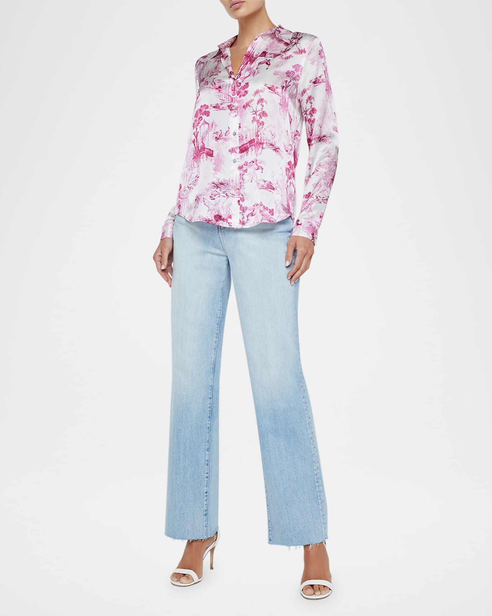 Tyler Toile Button-Front Silk Blouse Product Image