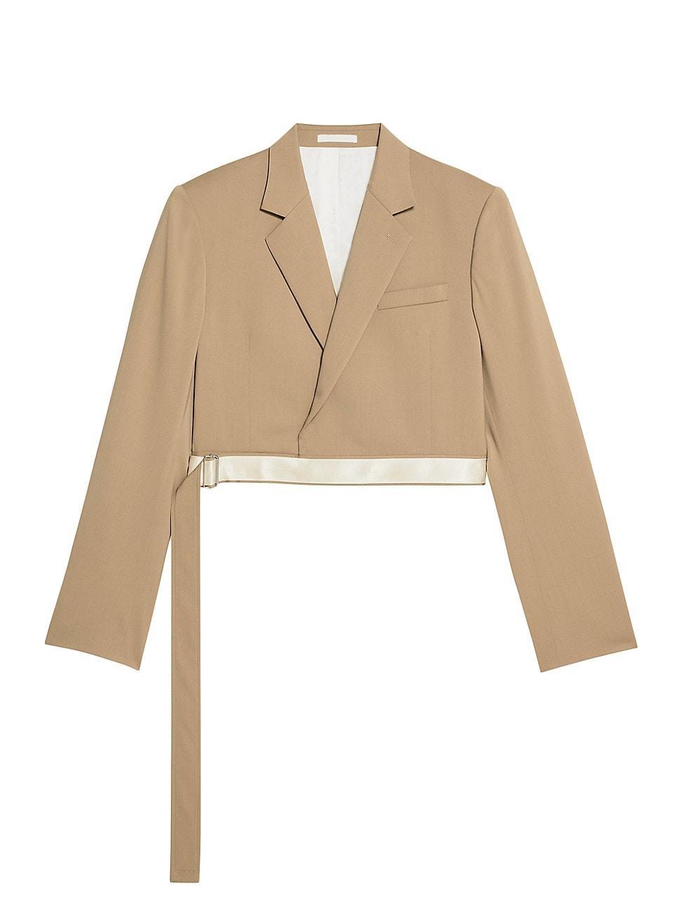 Womens Virgin Wool Wrap Blazer Product Image