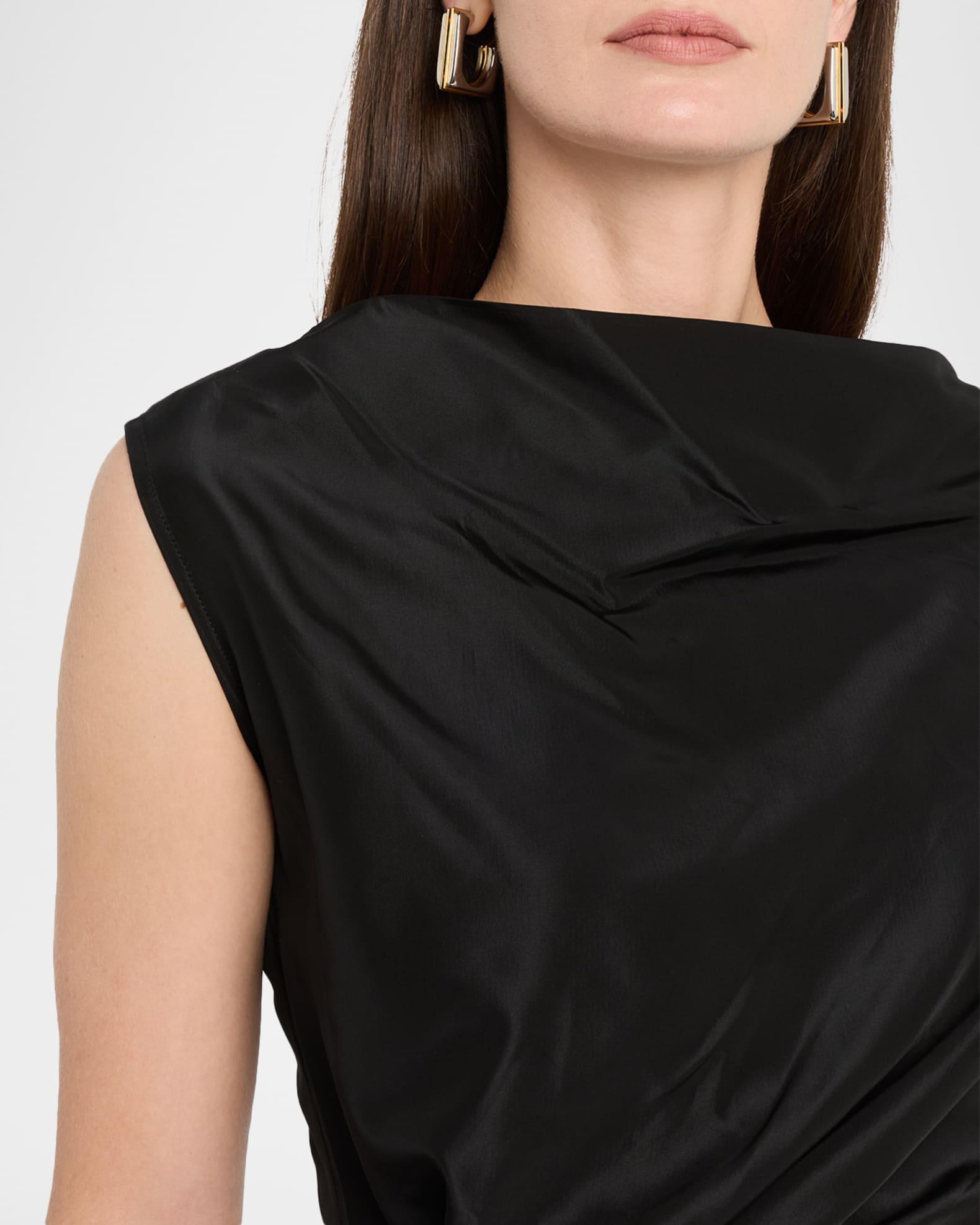 Sleeveless Draped Peplum Top Product Image