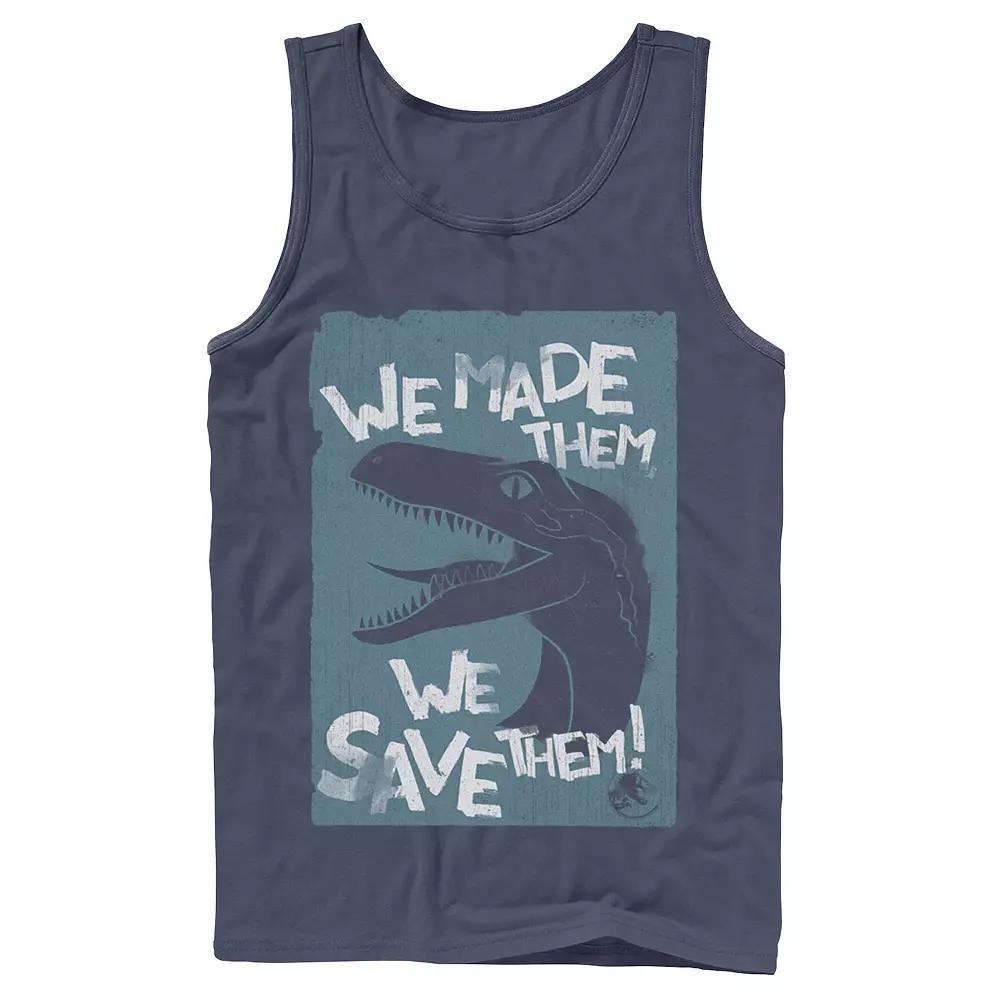 Men's Jurassic World Two We Made Them We Save Them Tank Top,  Product Image