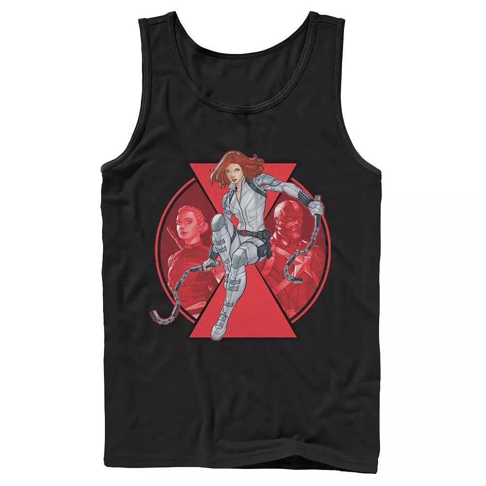 Men's Marvel Black Widow Team Animated Collage Tank Top,  Product Image