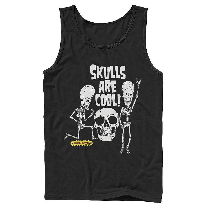 Men's Beavis and Butt-Head "Skulls Are Cool" Tank Top, Size: XL, Black Product Image