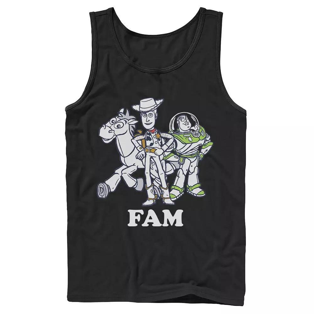 Disney / Pixar's Toy Story Buzz Lightyear and Woody Men's Family Tank Top, Size: XXL, Black Product Image