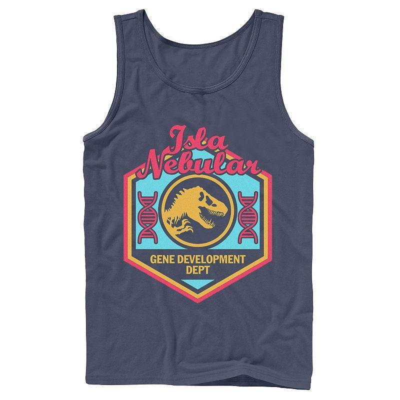 Men's Jurassic World Isla Nebular Gene Dept. Badge Tank Top,  Product Image