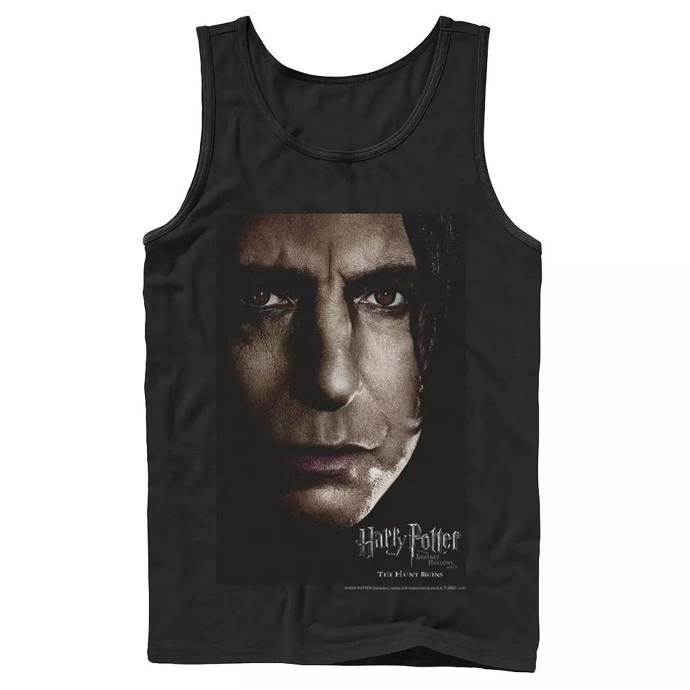 Men's Harry Potter Deathly Hallows Snape Character Poster Graphic Tank Top, Size: Small, Black Product Image