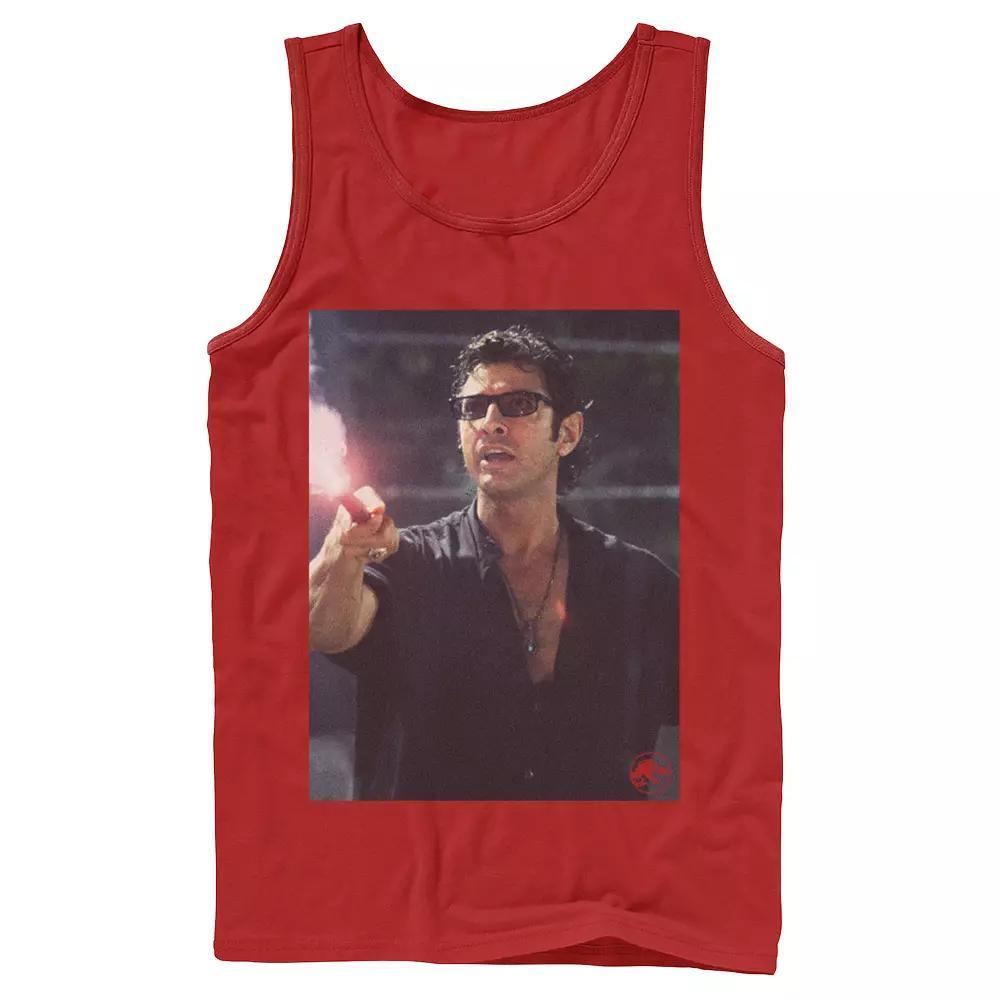 Men's Jurassic Park Ian Malcolm Road Flare Photo Graphic Tank Top,  Product Image