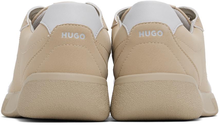 HUGO BOSS Beige Cupsole Logo Detail Sneakers In 262-medium Beige Product Image