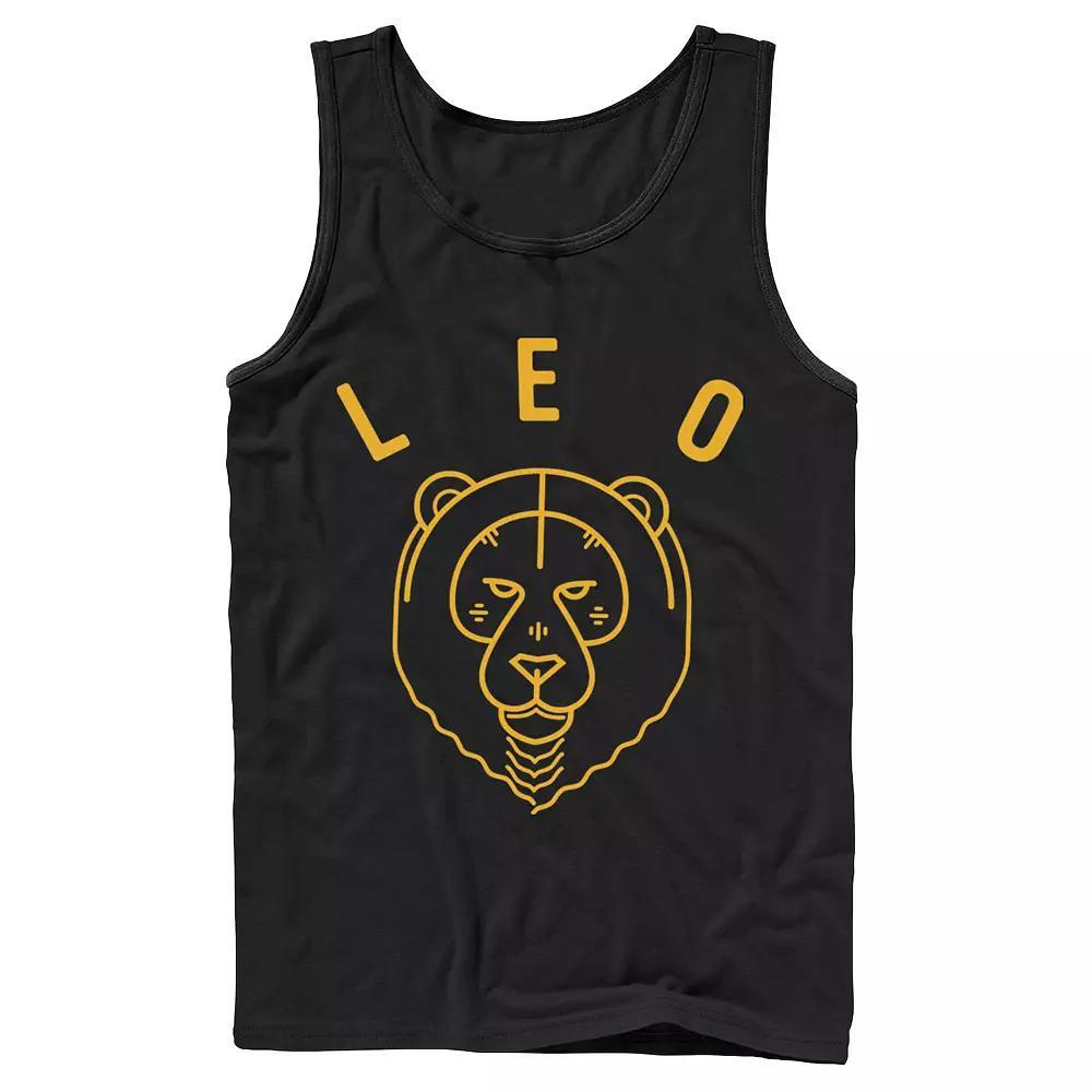 Men's Leo Yellow Ink Sketch Tank Top,  Product Image
