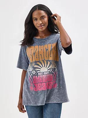 Women's Acid Wash Graphic Oversized Tee | Women's TOPS | Wrangler® Product Image