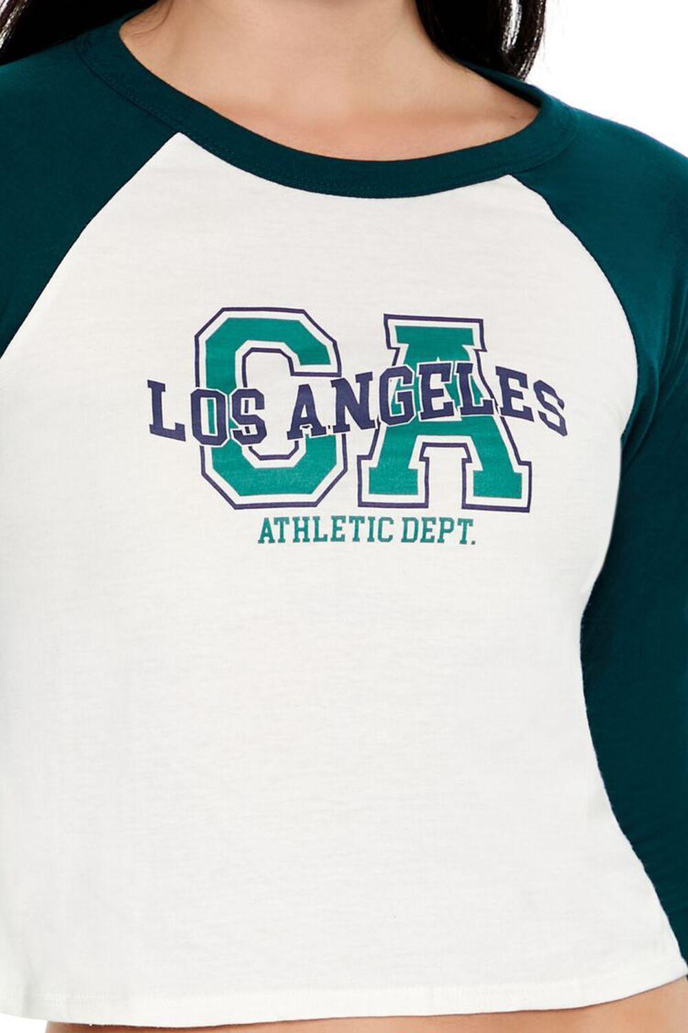 Los Angeles Cropped Raglan Tee | Forever 21 Product Image