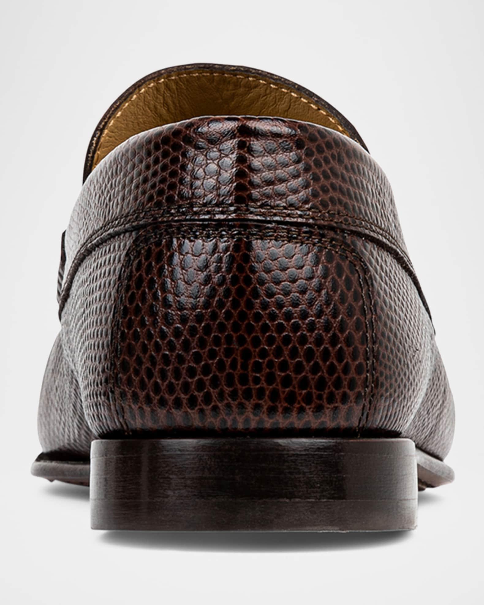 Men's Dacio Lizard-Effect Leather Bit Loafers Product Image