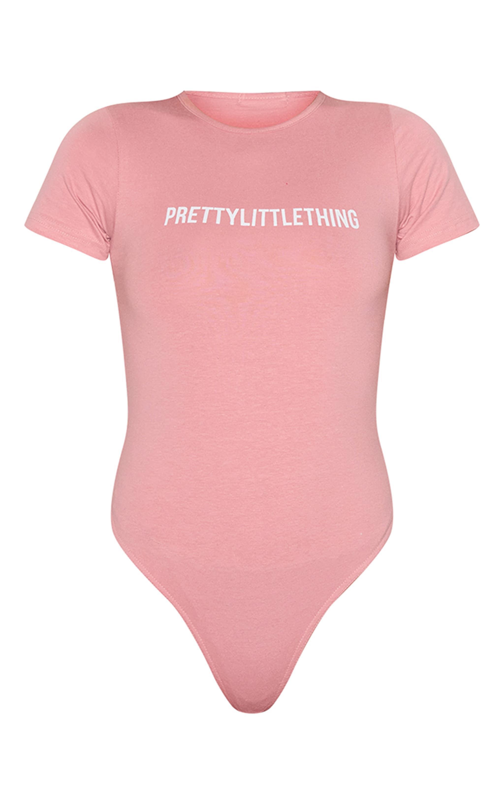 PRETTYLITTLETHING Black Puff Print Short Sleeve Bodysuit Product Image