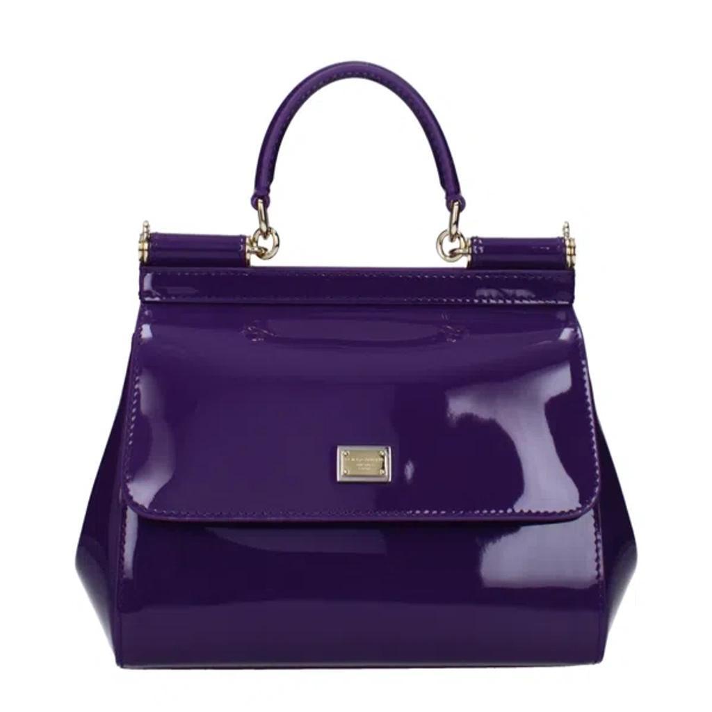 DOLCE & GABBANA Medium Sicily Handbag In Purple Product Image